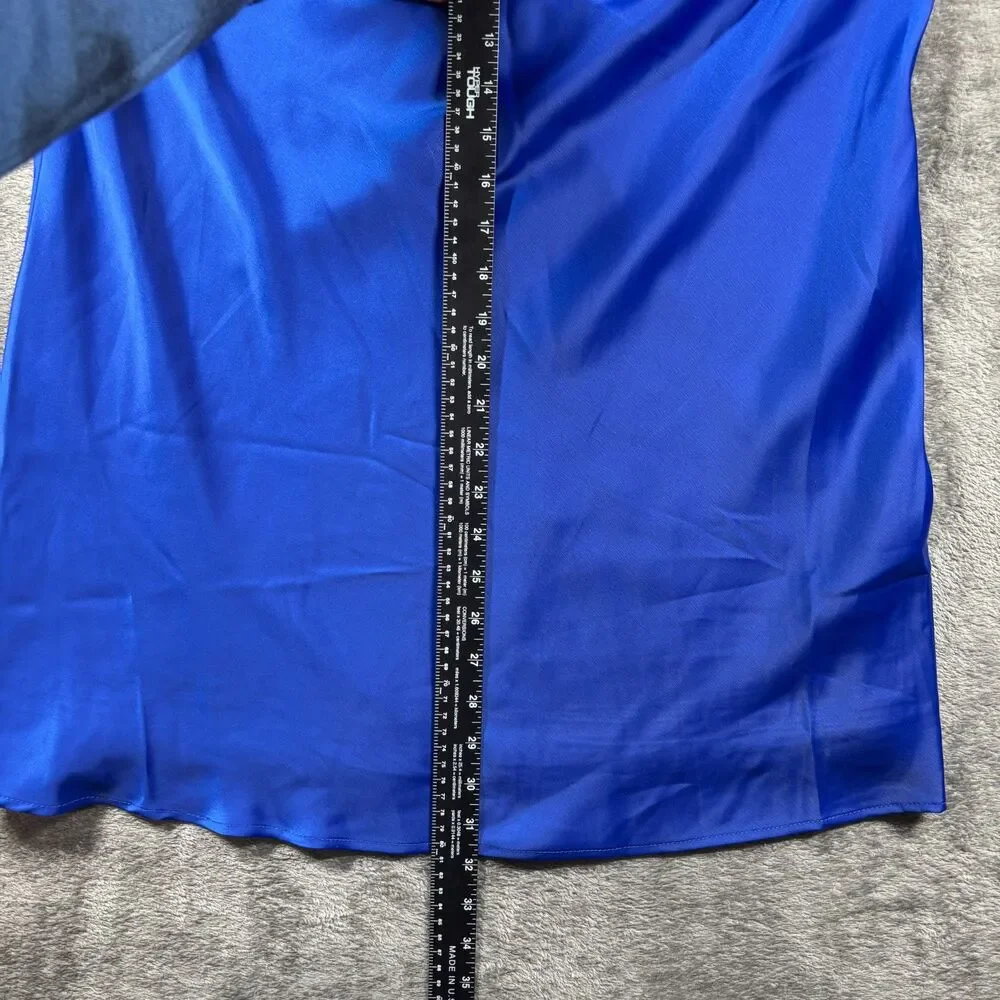 Jolt Women NEW Satin Mini Halter Dress Party Holiday Club Rave Blue Size XL J143 - Picture 10 of 13